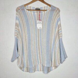 NEW Wooden Ships Piper Top Sweater Gray Stripe Women's M / L